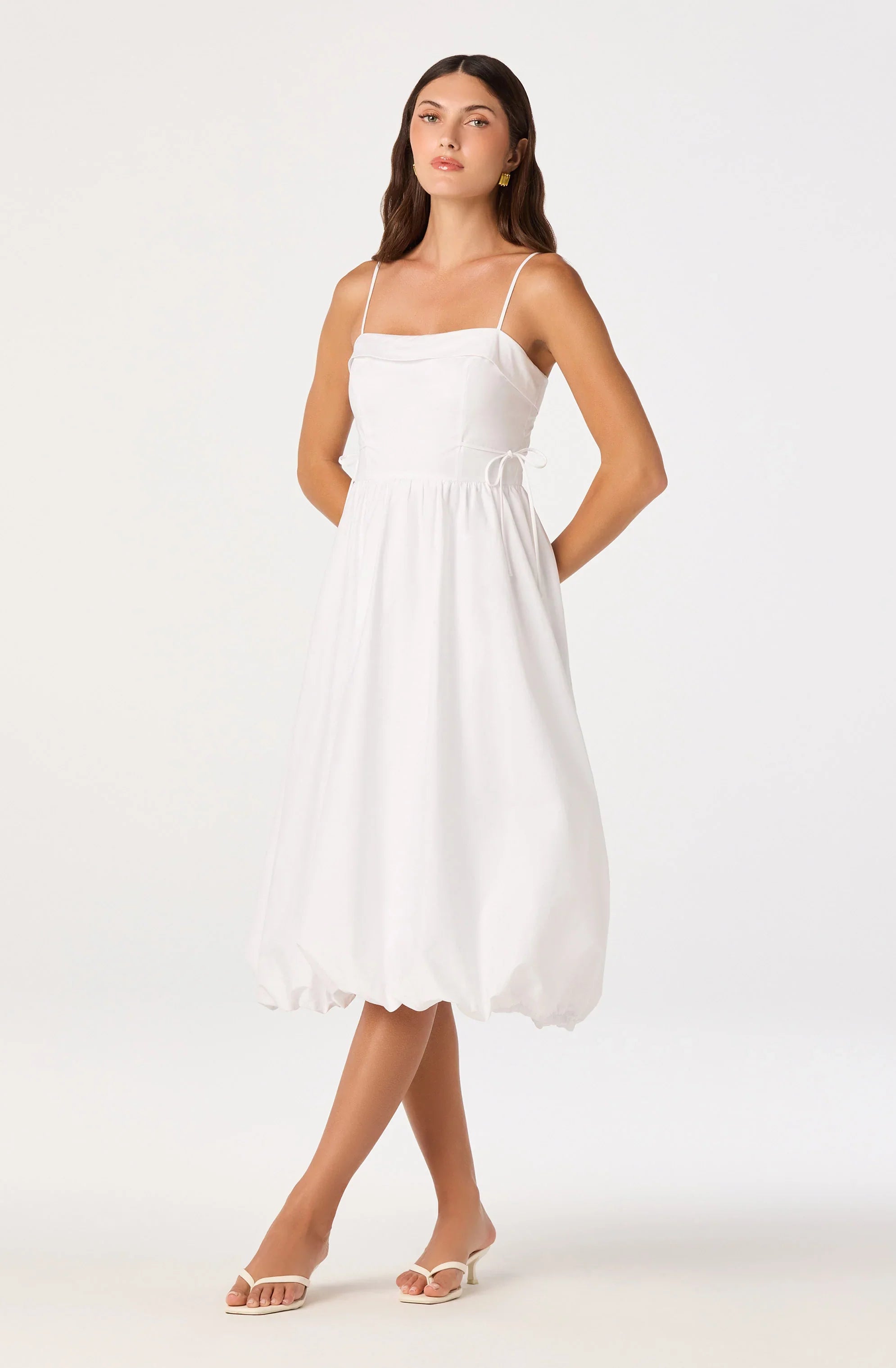 Inixyf Dahlia Bubble Hem Midi Dress
