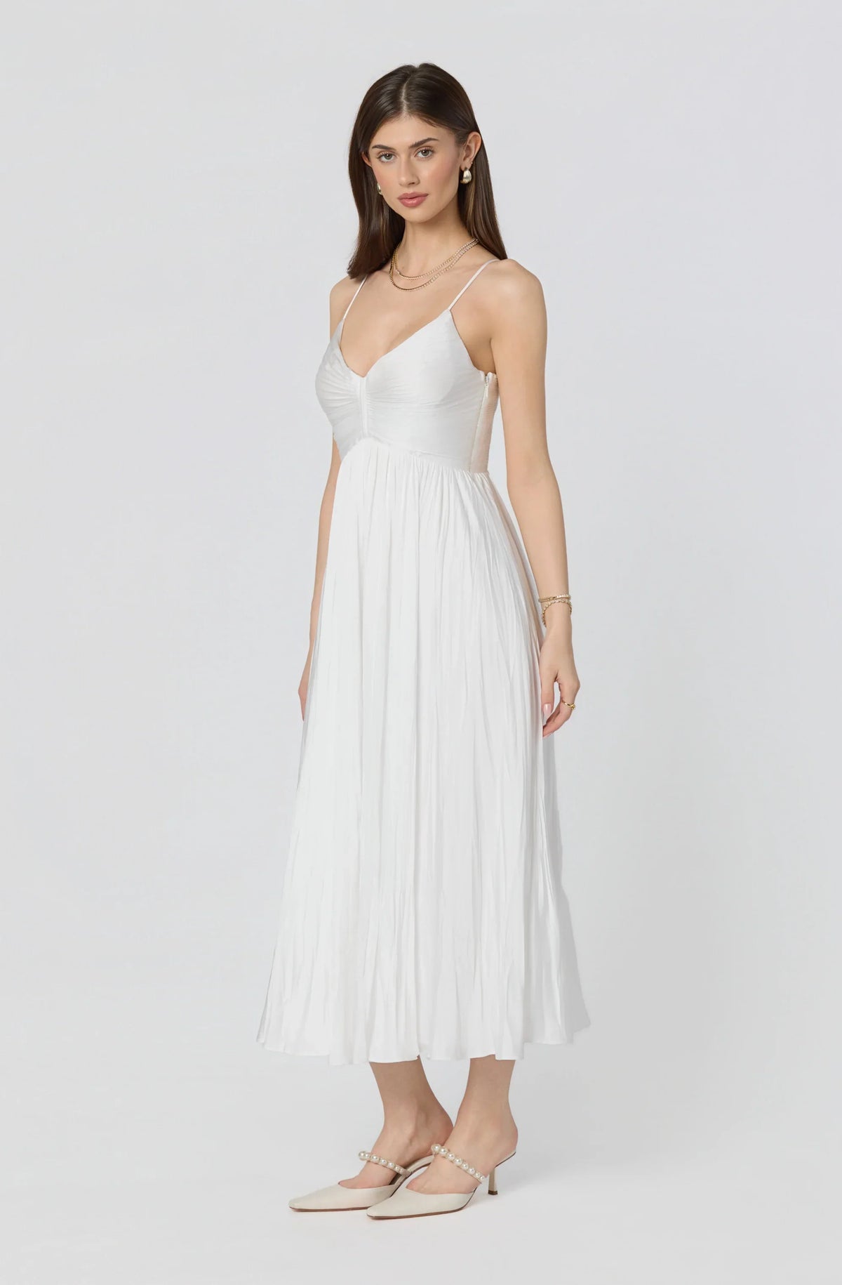 Inixyf Maeve Pleated Midi Dress