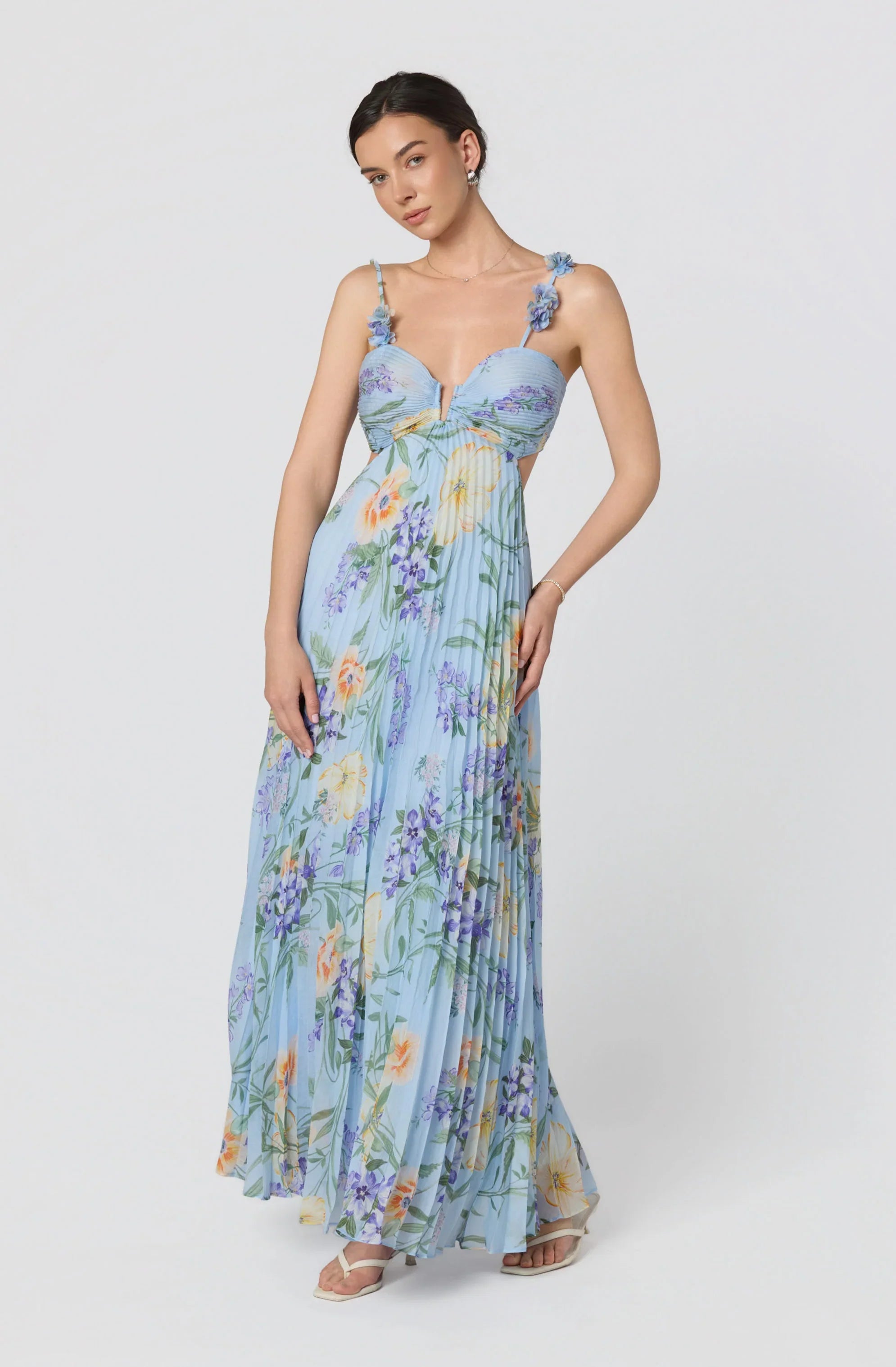 Inixyf Emese Floral Cutout Maxi Dress