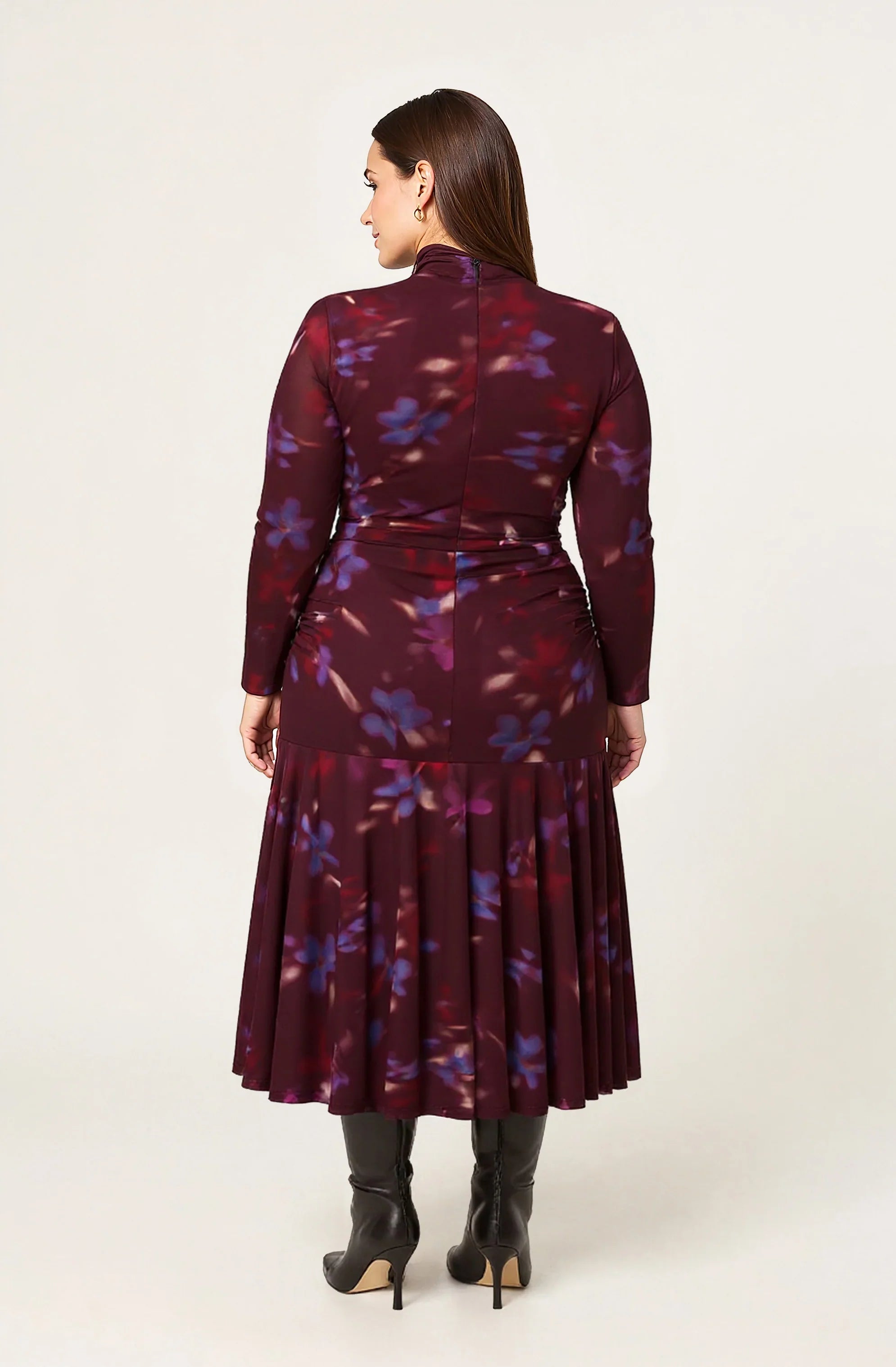 Lbruh Aubriella Floral Mesh Midi Dress