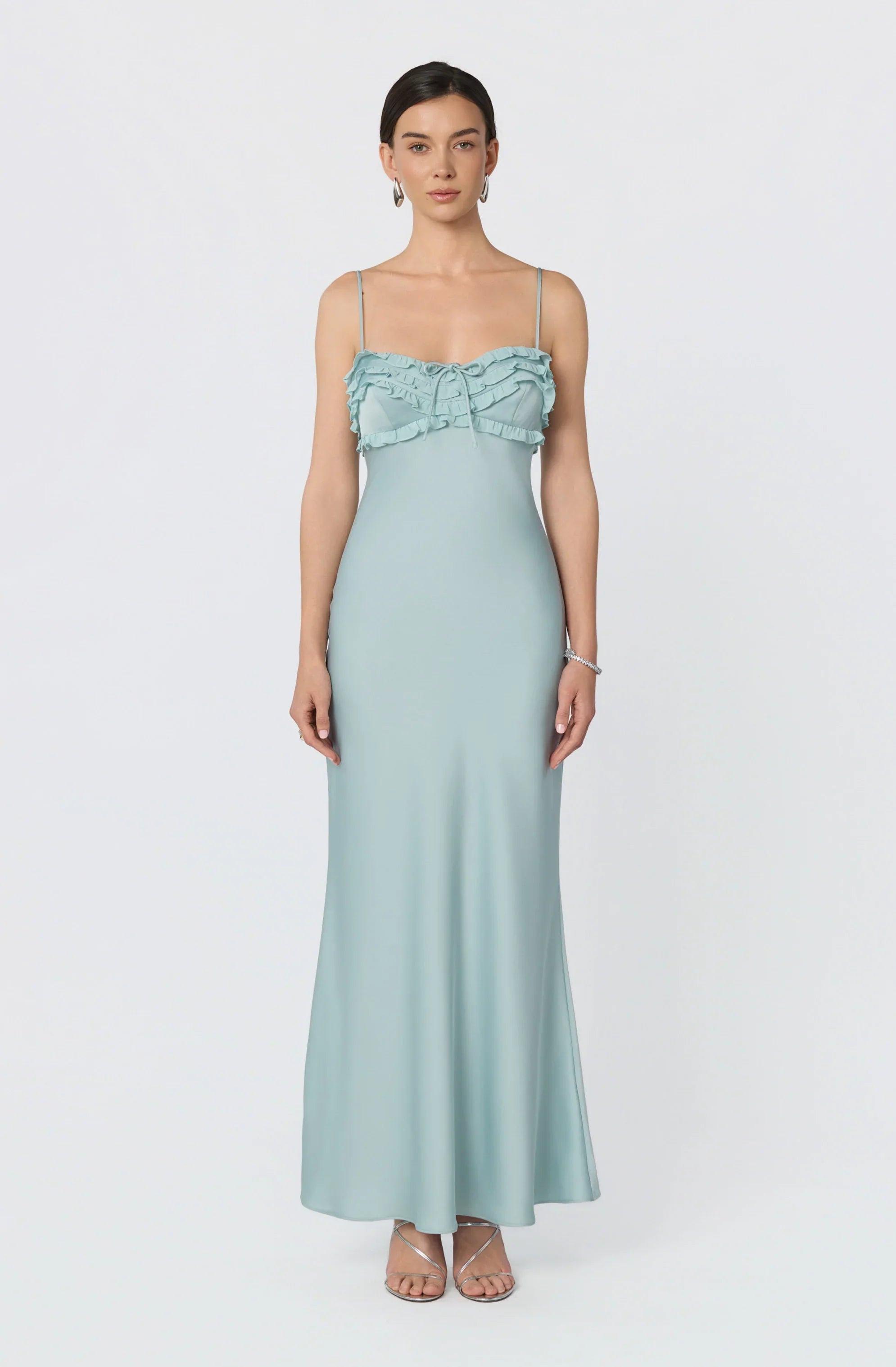 Inixyf Jade Ruffle Trim Maxi Dress