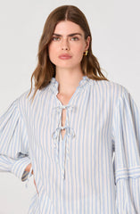 Inixyf Taliyah Striped Peasant Blouse