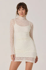 Lbruh Kourtney Rhinestone Lace Mini Dress