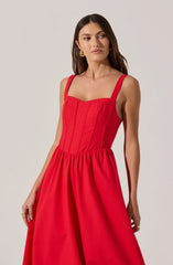 Lbruh Sweetheart Corset Linen Dress