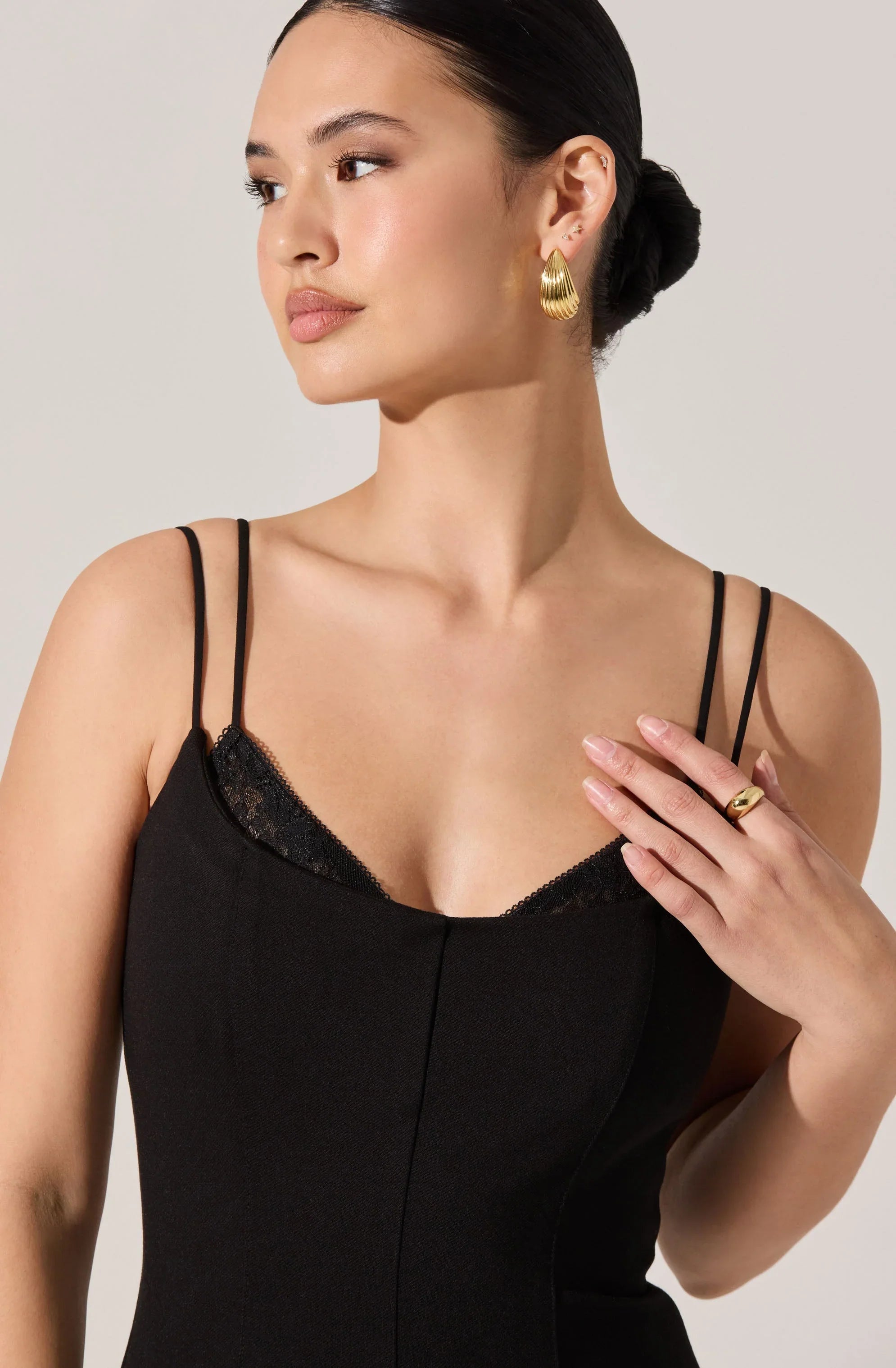 Lbruh Allura Peekaboo Lace Midi Dress