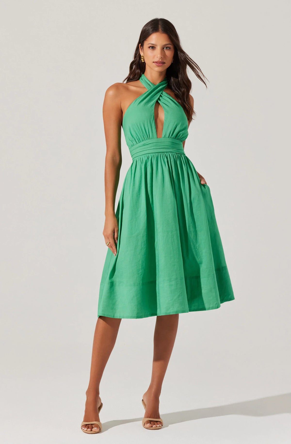 Lbruh Kalia Crossover Halter Mini Dress