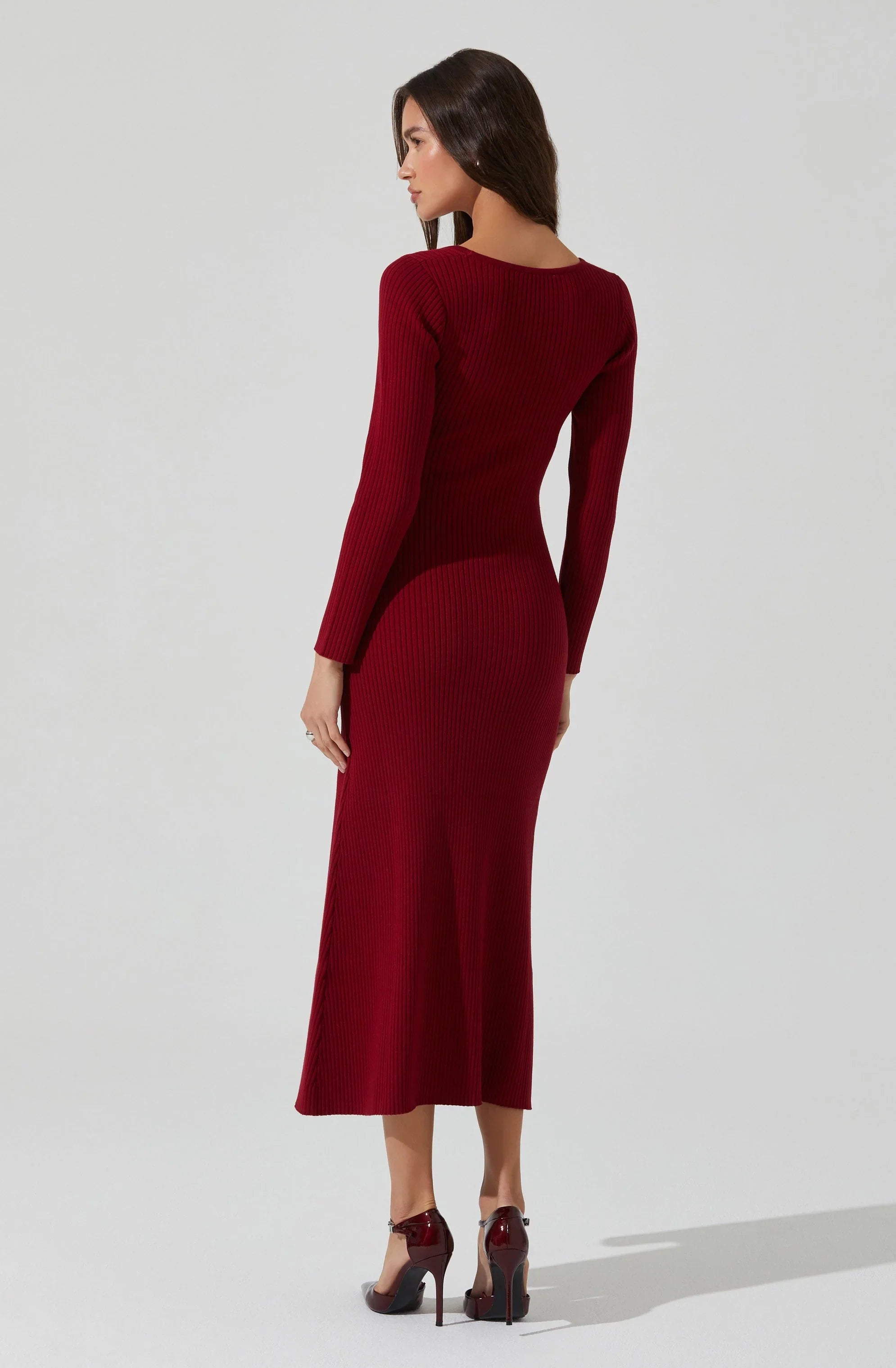 Lbruh Kylie Ribbed Midi Sweater Dress