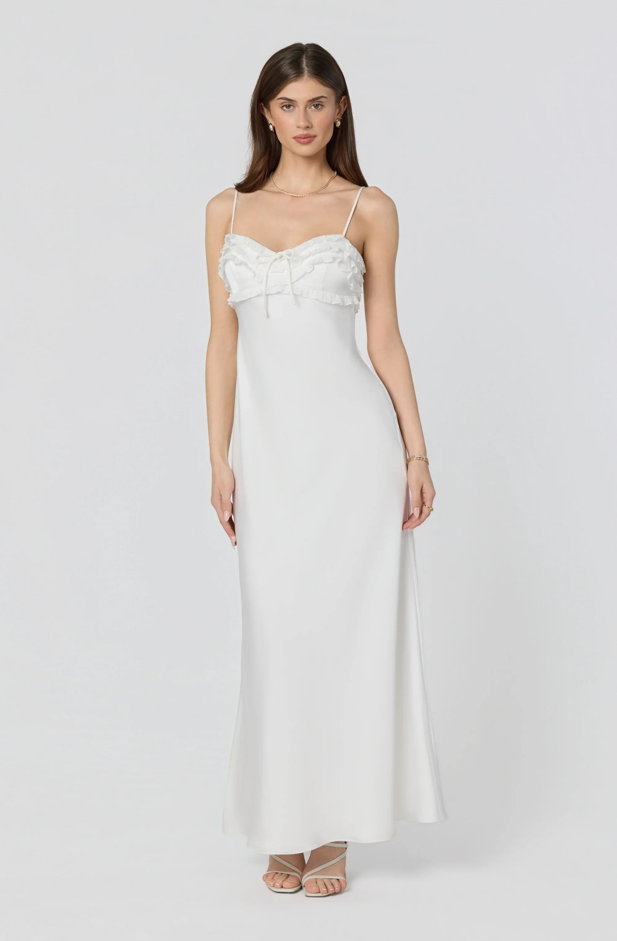 Inixyf Jade Ruffle Trim Maxi Dress