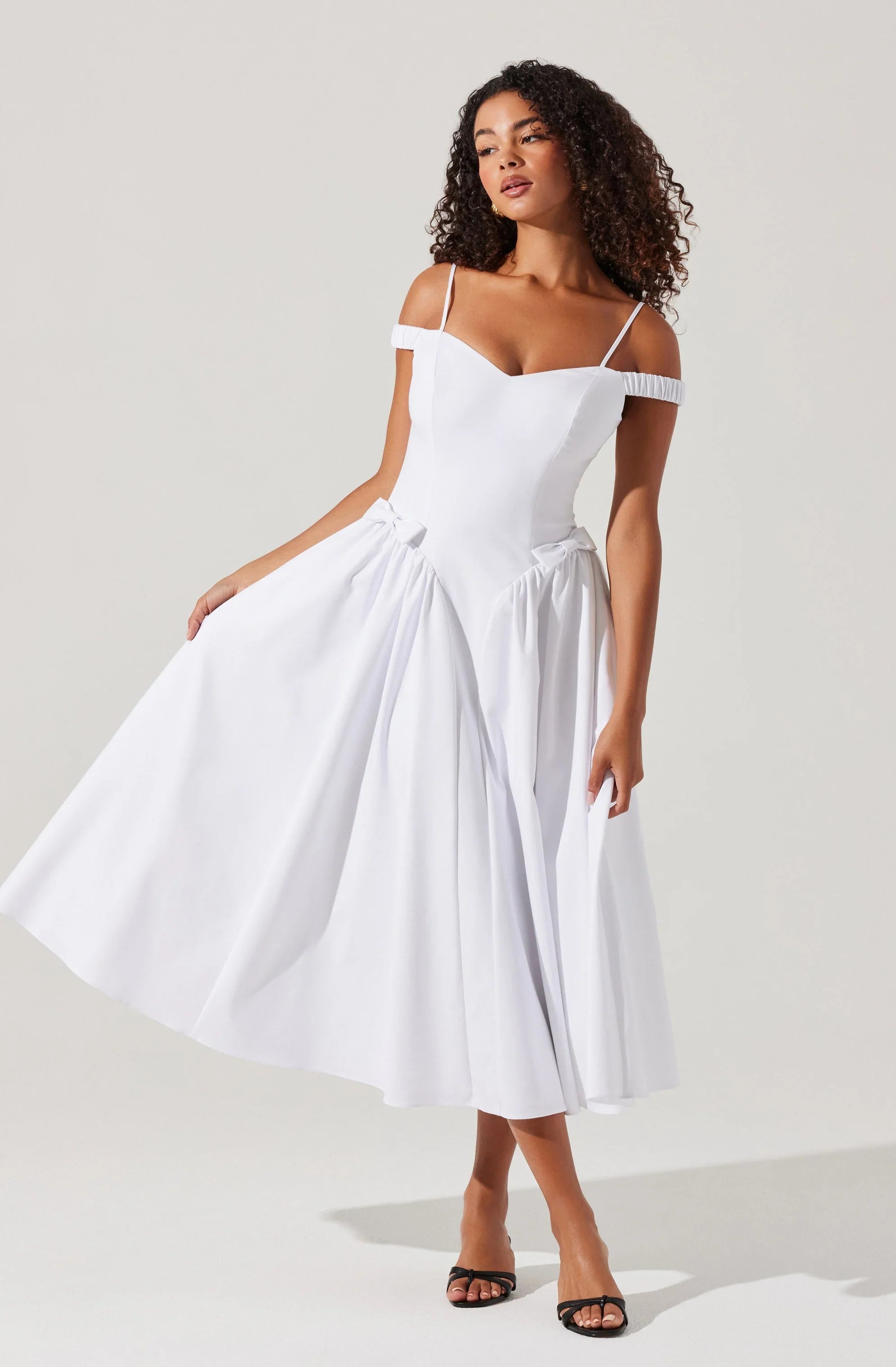 Lbruh Elvinia Off Shoulder Midi Dress