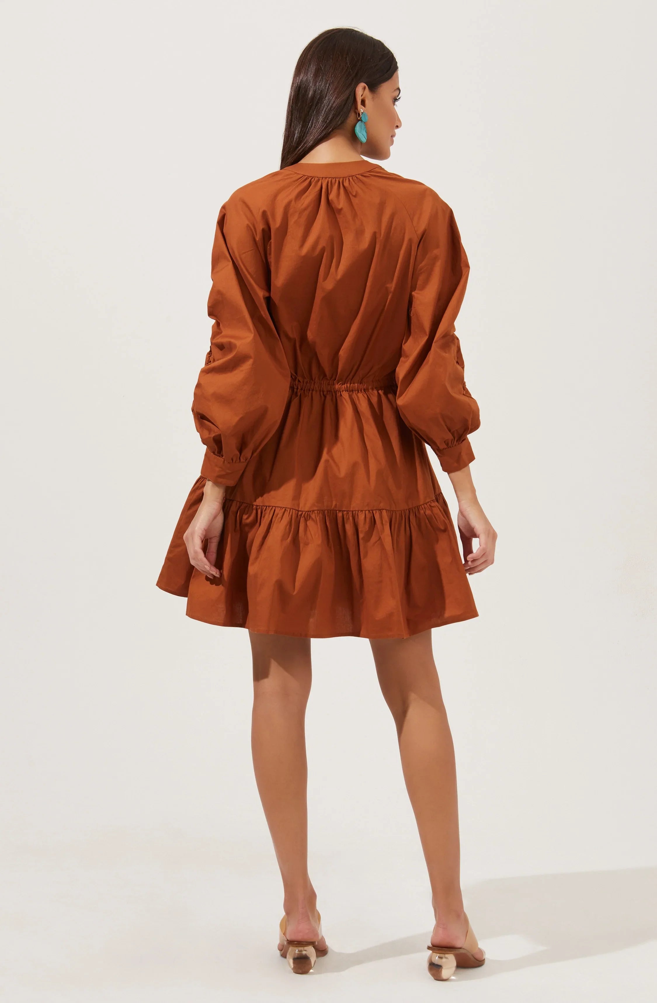 Lbruh Ruched Long Sleeve Dress