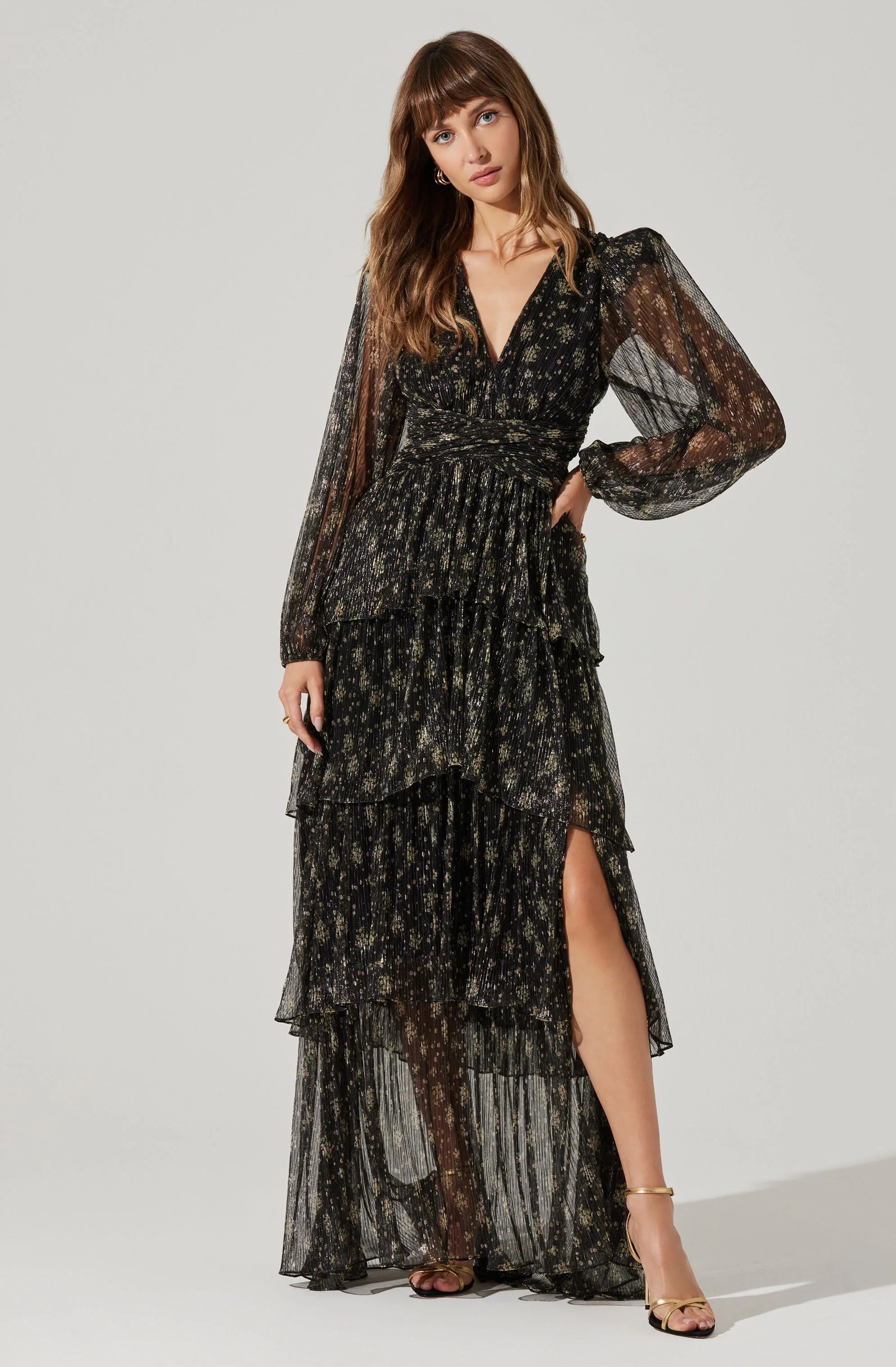 Lbruh Anora Floral Tiered Maxi Dress