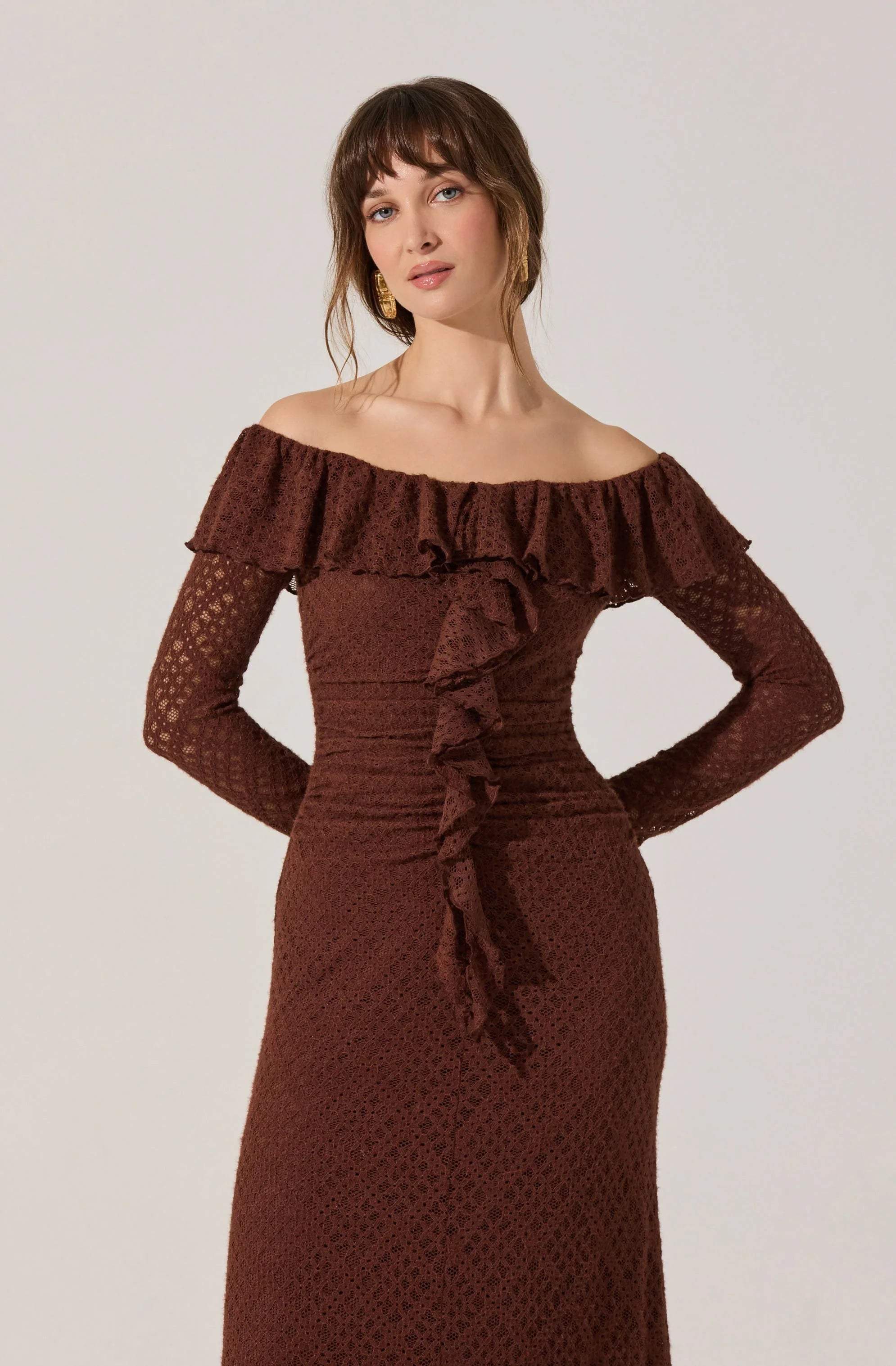 Lbruh Dorian Ruffle Off Shoulder Dress