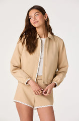 Inixyf Reid Scallop Trim Bomber Jacket