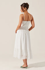 Lbruh Nathalia Eyelet Midi Dress