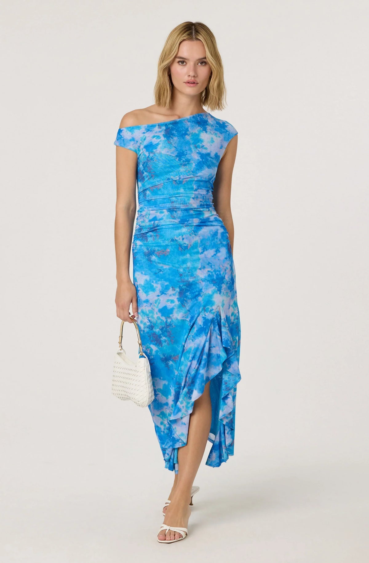Lbruh Off Shoulder Ruffle Midi Dress