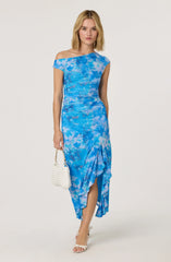 Lbruh Off Shoulder Ruffle Midi Dress