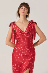 Lbruh Allexina Satin Cowl Neck Midi Dress