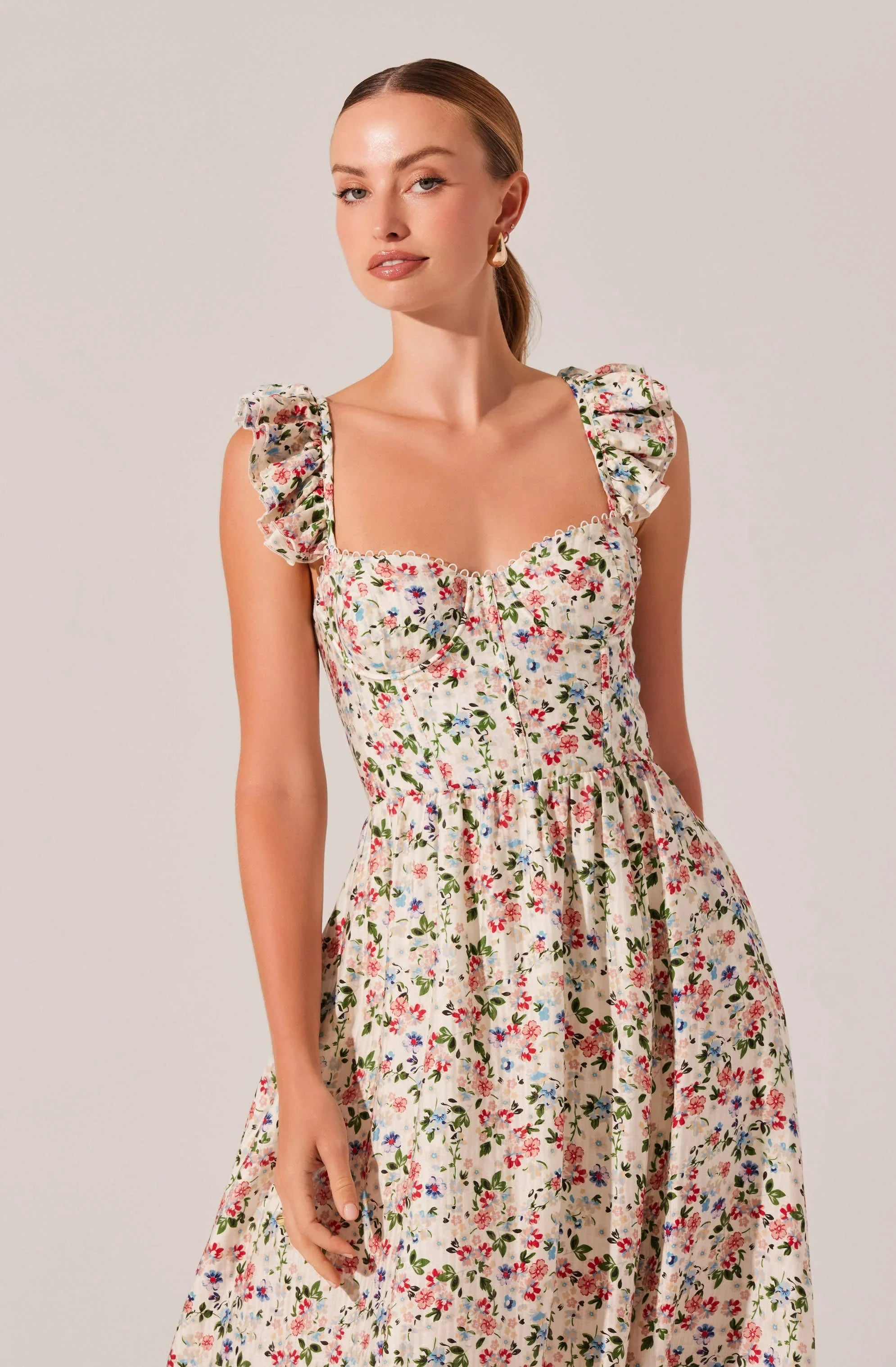 Inixyf Wedelia Floral Midi Dress