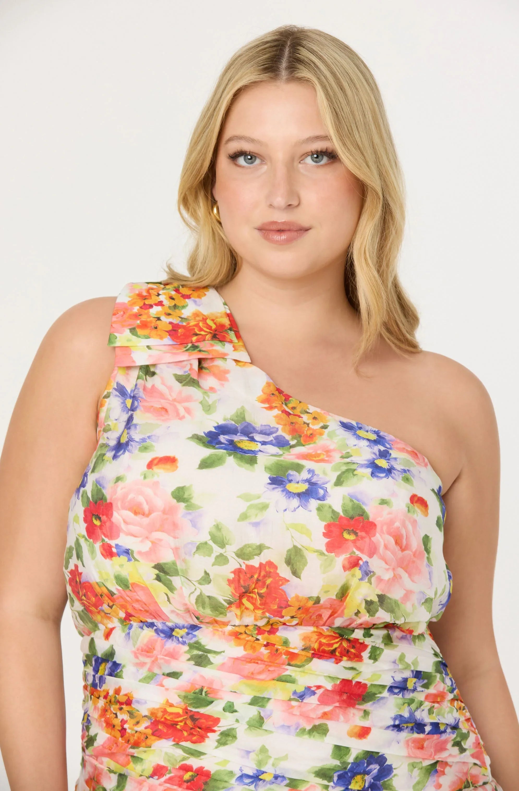 Lbruh Natali One Shoulder Floral Maxi Dress