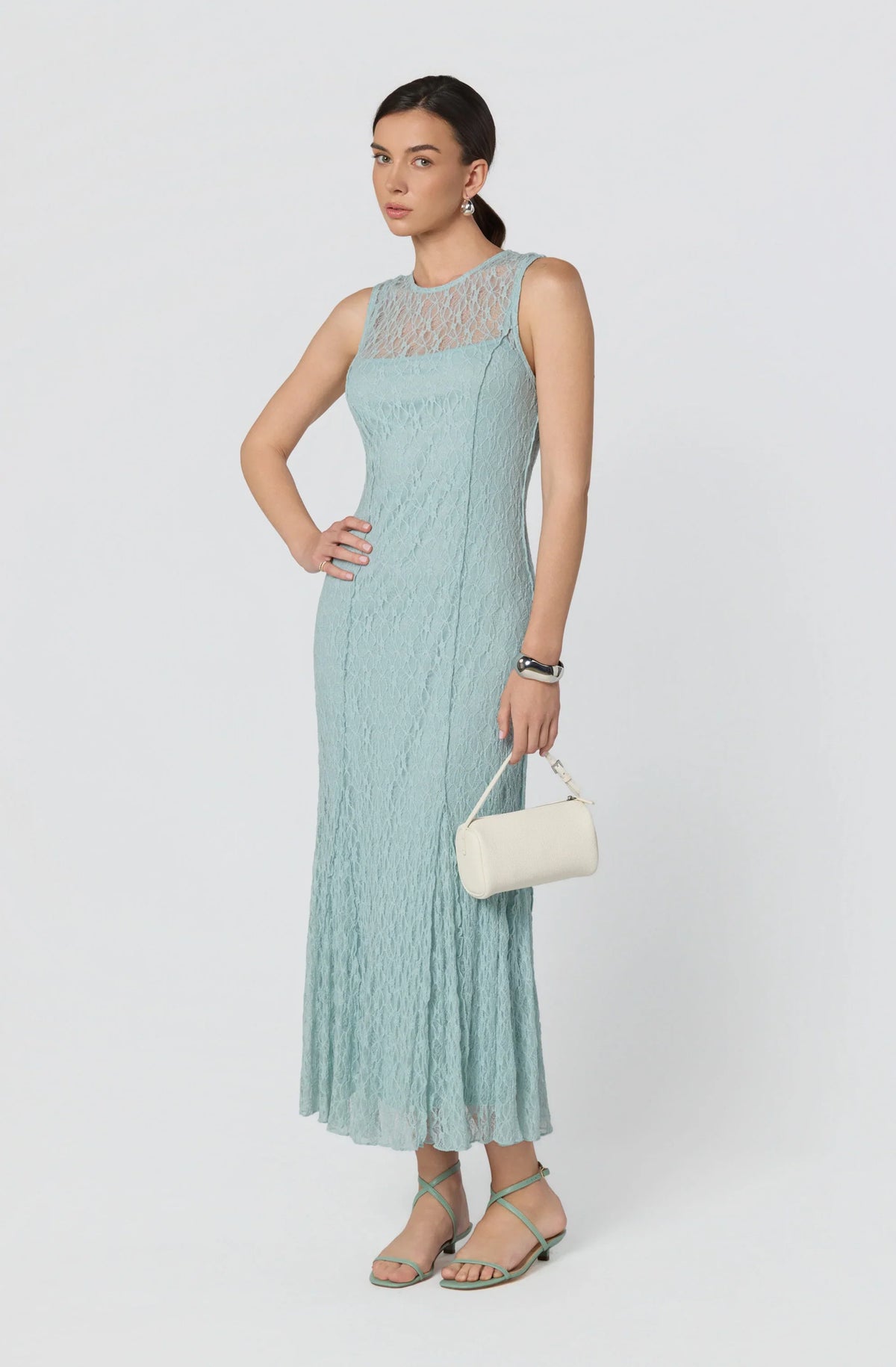 Inixyf Annabella Semi-Sheer Lace Maxi Dress