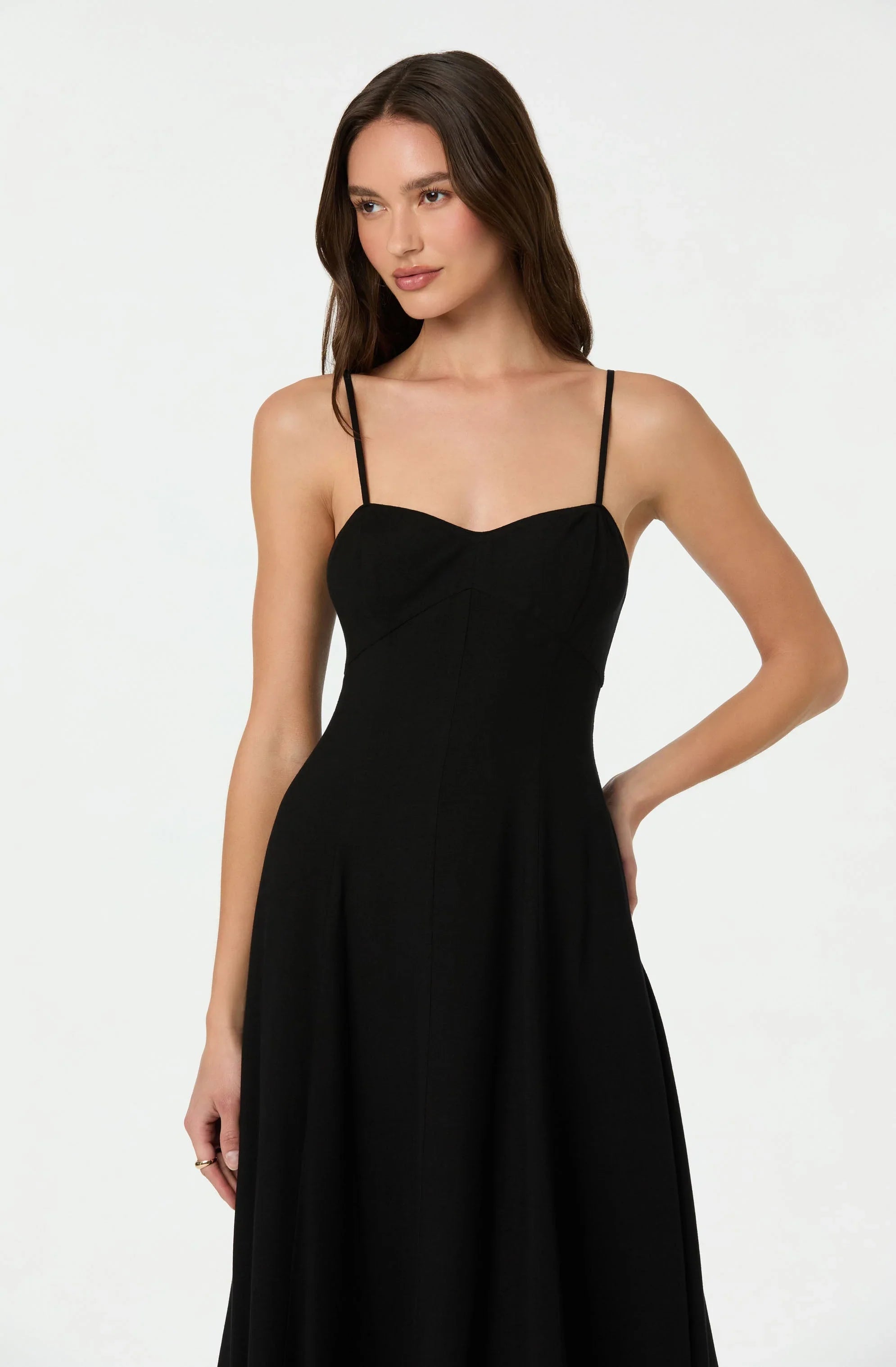 Lbruh Linen-Blend A-Line Midi Dress