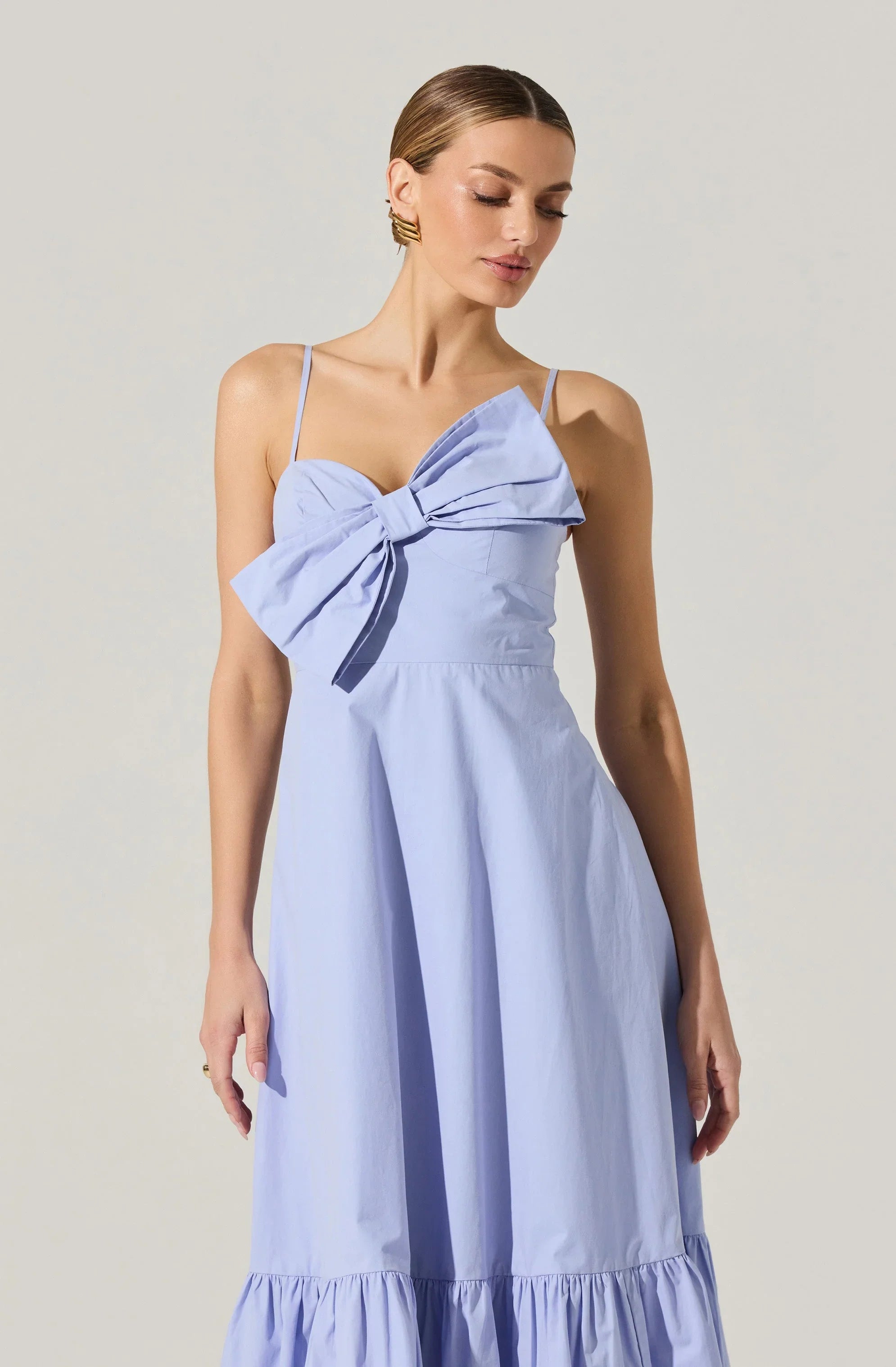 Lbruh Asymmetrical Bow Midi Dress