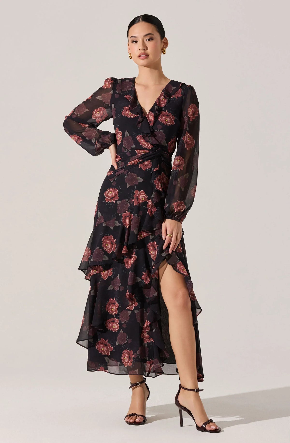 Lbruh Corrina Floral Ruffle Maxi Dress