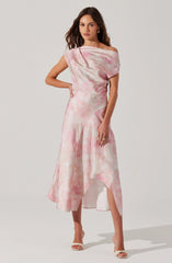 Lbruh Mairyn Tie Dye Satin Midi Dress