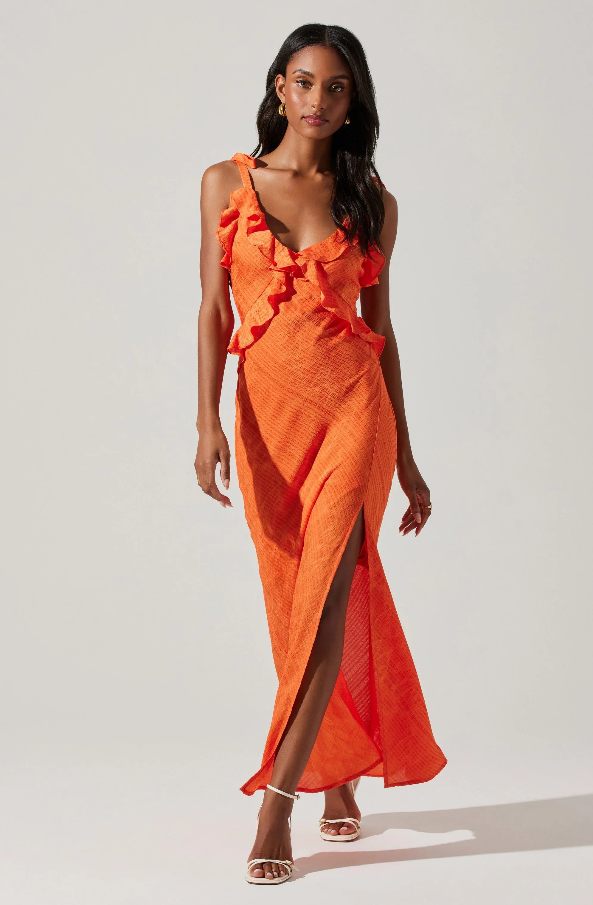 Lbruh Sorbae Ruffle Maxi Dress