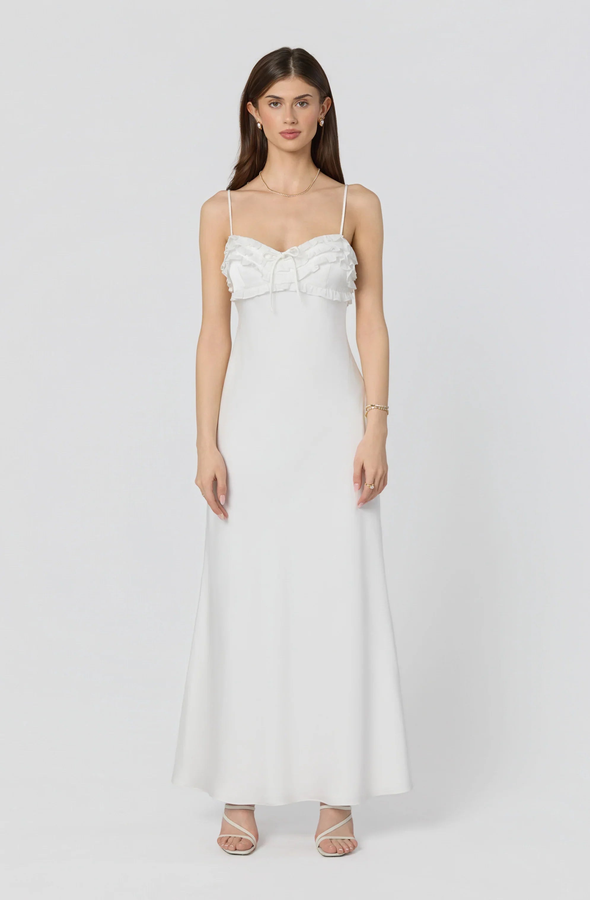 Inixyf Jade Ruffle Trim Maxi Dress