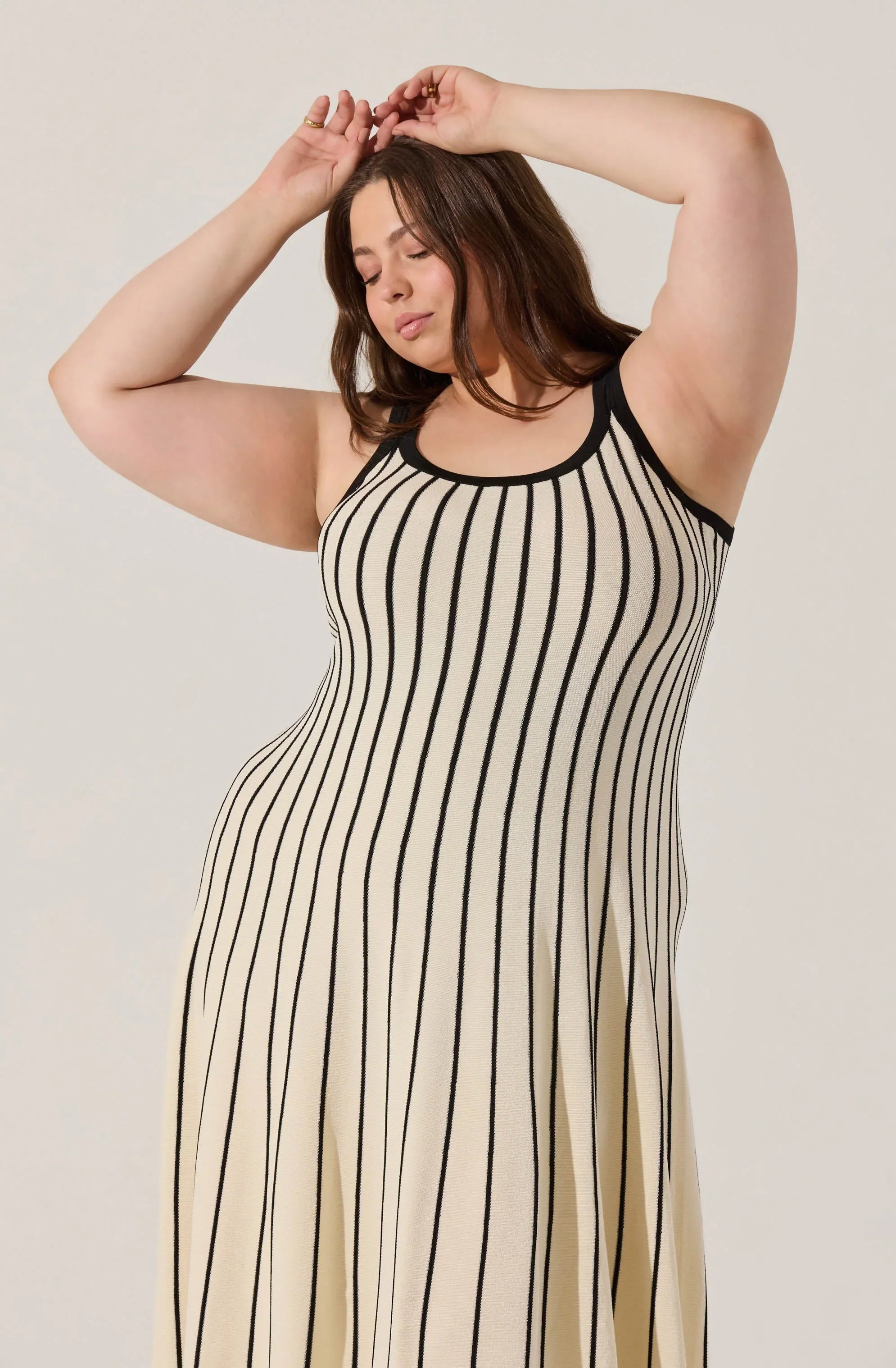Lbruh Irecia Stripe Sweater Midi Dress