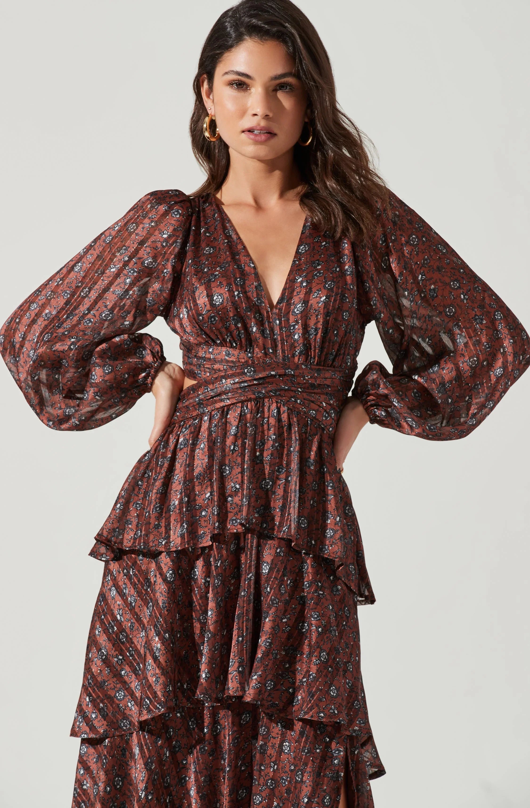 Lbruh Anora Floral Tiered Maxi Dress