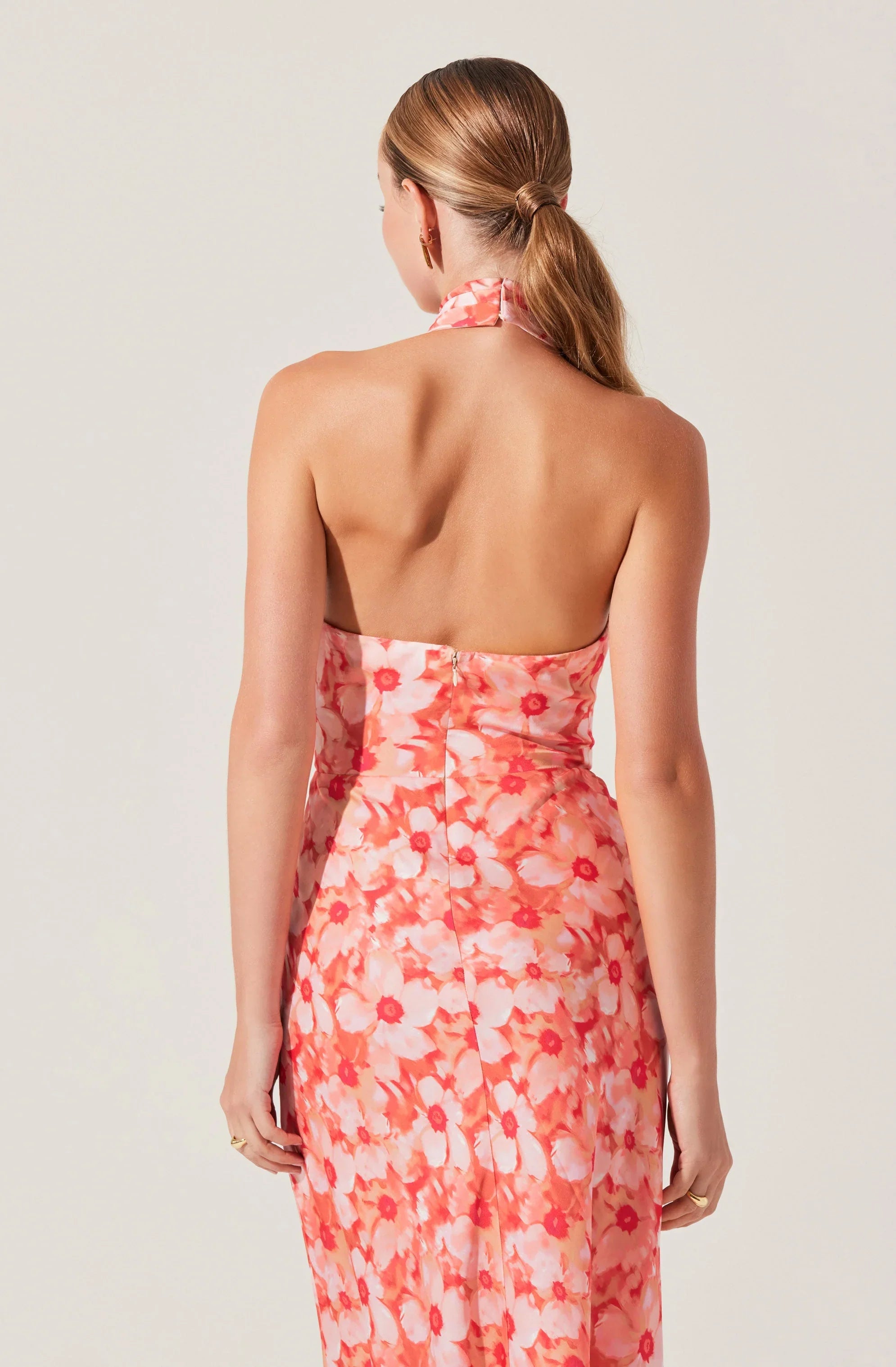 Lbruh Marissa Floral Halter Neck Midi Dress