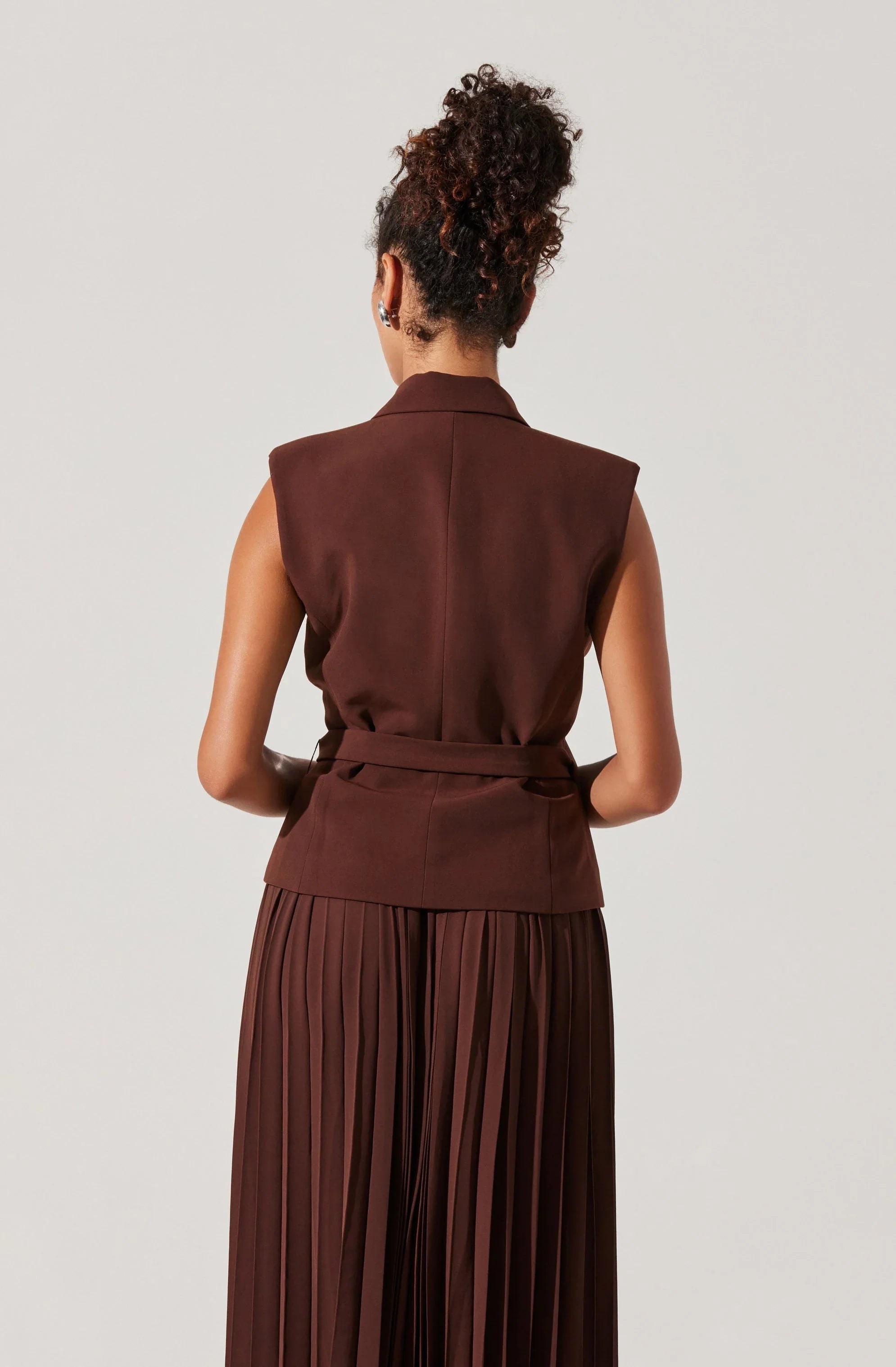 Lbruh Mixed Media Vest Wrap Dress