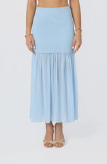 Inixyf Halie Mixed Media Maxi Skirt