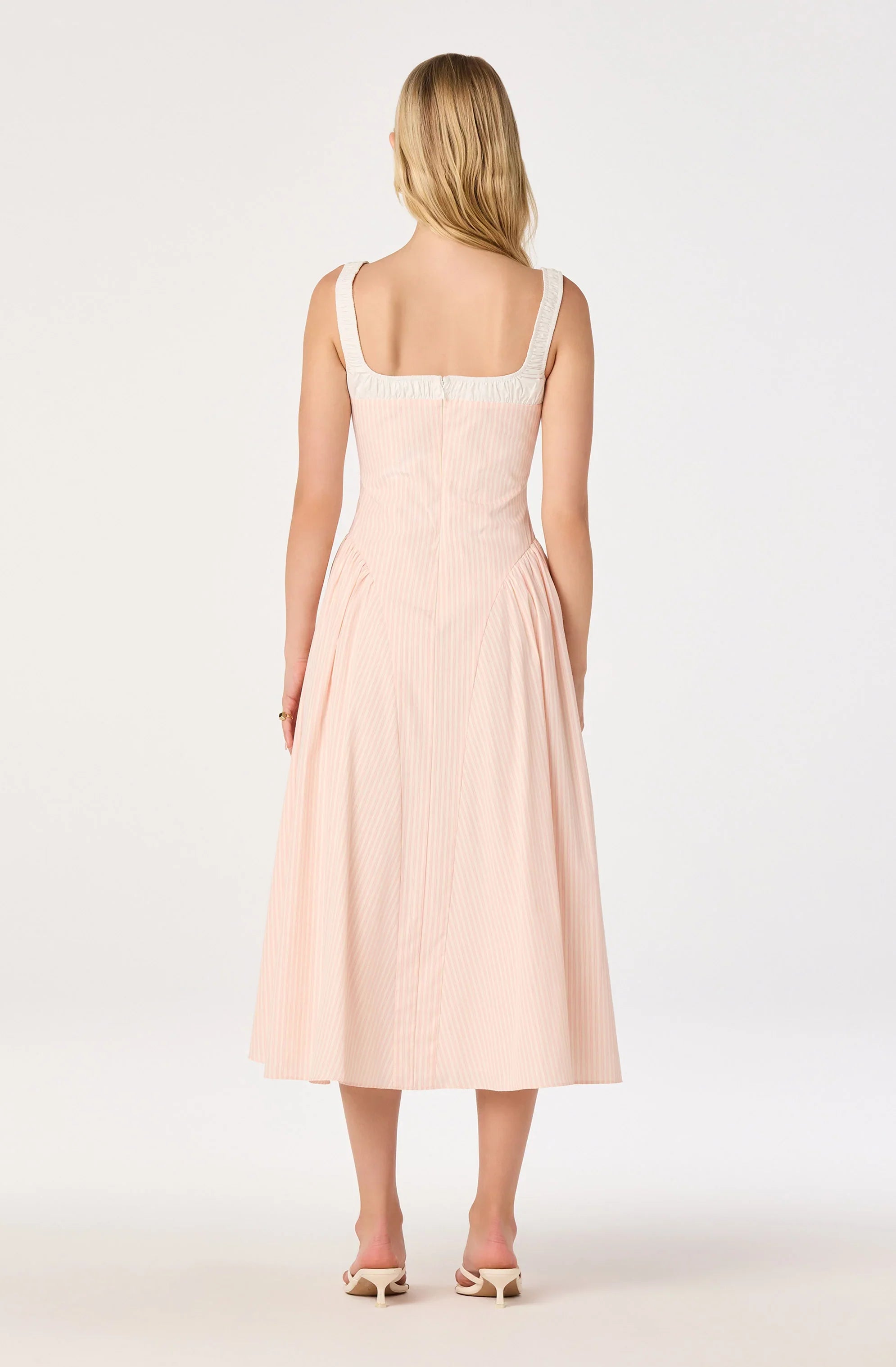 Inixyf Hazel Striped Drop-Waist Midi Dress