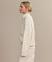 Cotton Cable Half Zip