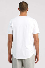 Short Sleeve Curved Hem T-Shirt | White