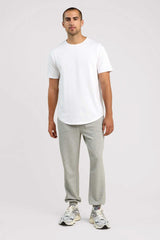Short Sleeve Curved Hem T-Shirt | White
