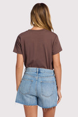 Soft Cotton Everyday T-Shirt Bodysuit | Coffee