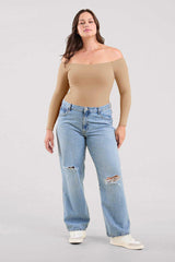 Off The Shoulder Bodysuit | Oat