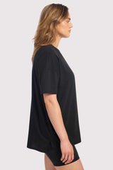 Soft Cotton Oversized Tee | Black