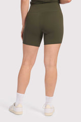 High-Waist Elevate Biker Short | Darkest Olive