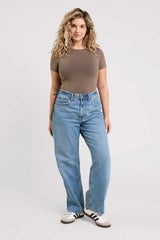 Cotton Stretch Short Sleeve Crewneck Bodysuit