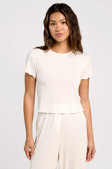 Mini Rib Tee | Pearl
