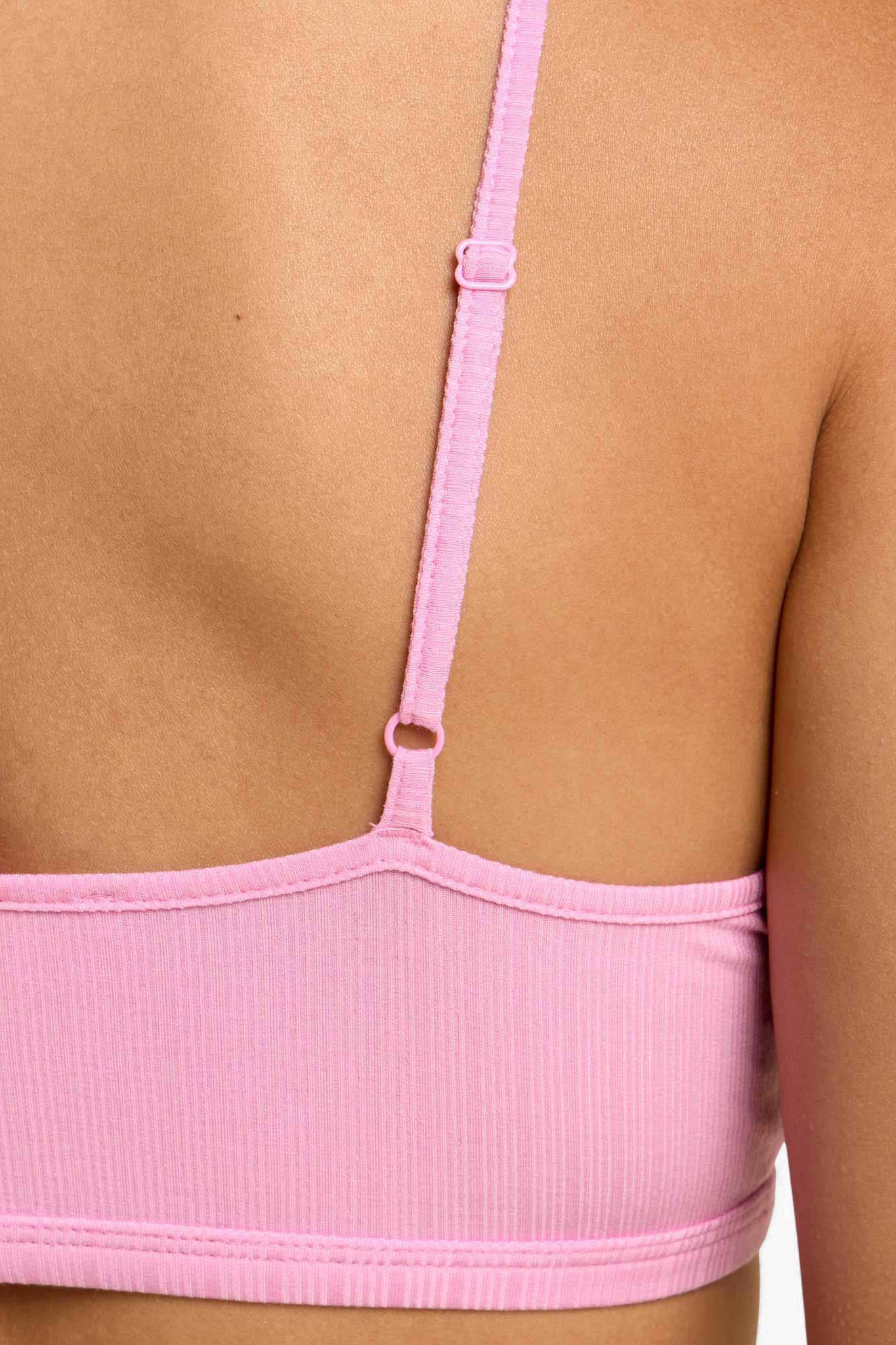 Mini Rib Bralette | Bubblegum Pink