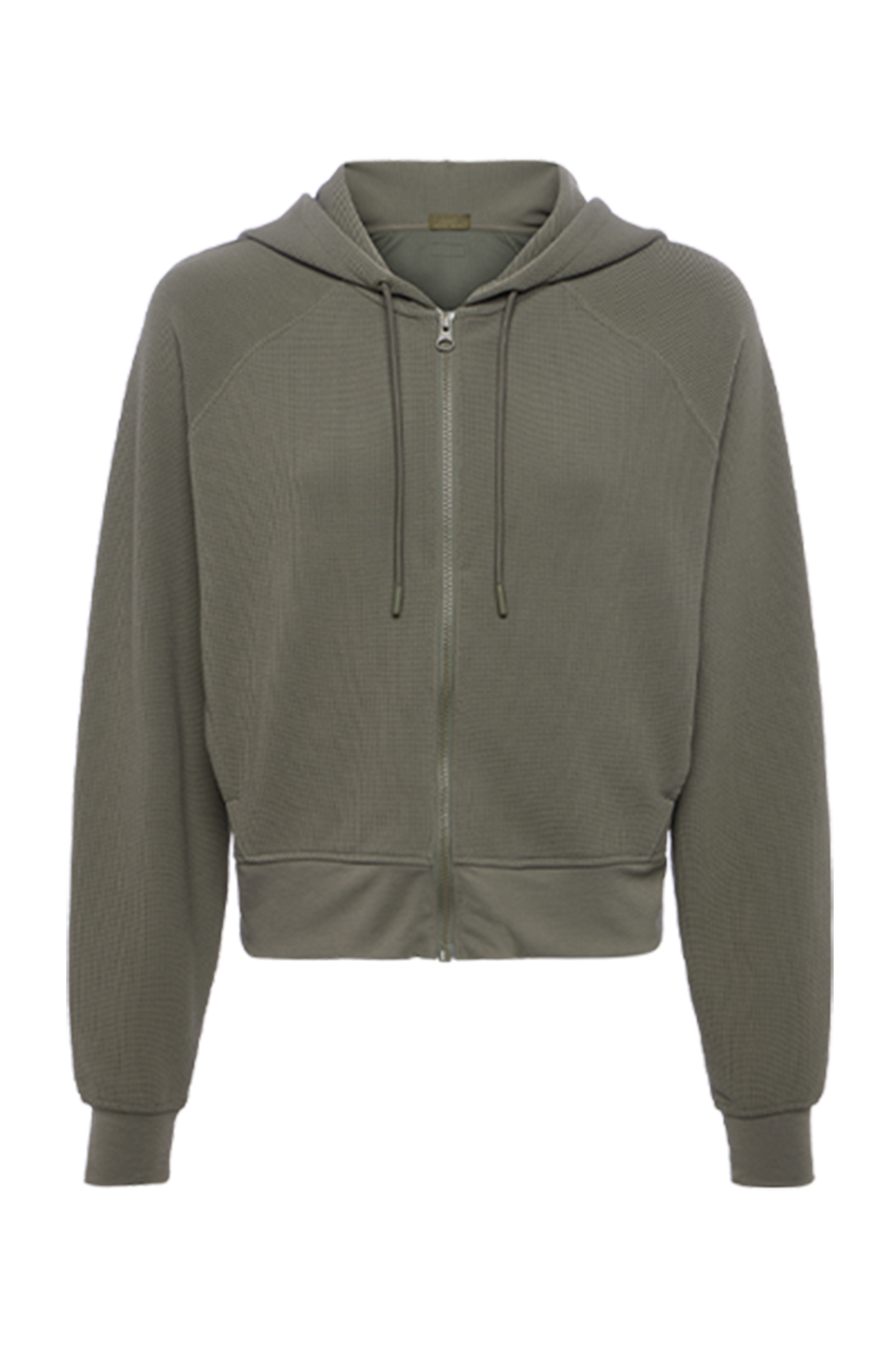 Performance Waffle Zip-Up Hoodie | Olive