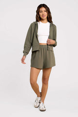 Performance Waffle Zip-Up Hoodie | Olive