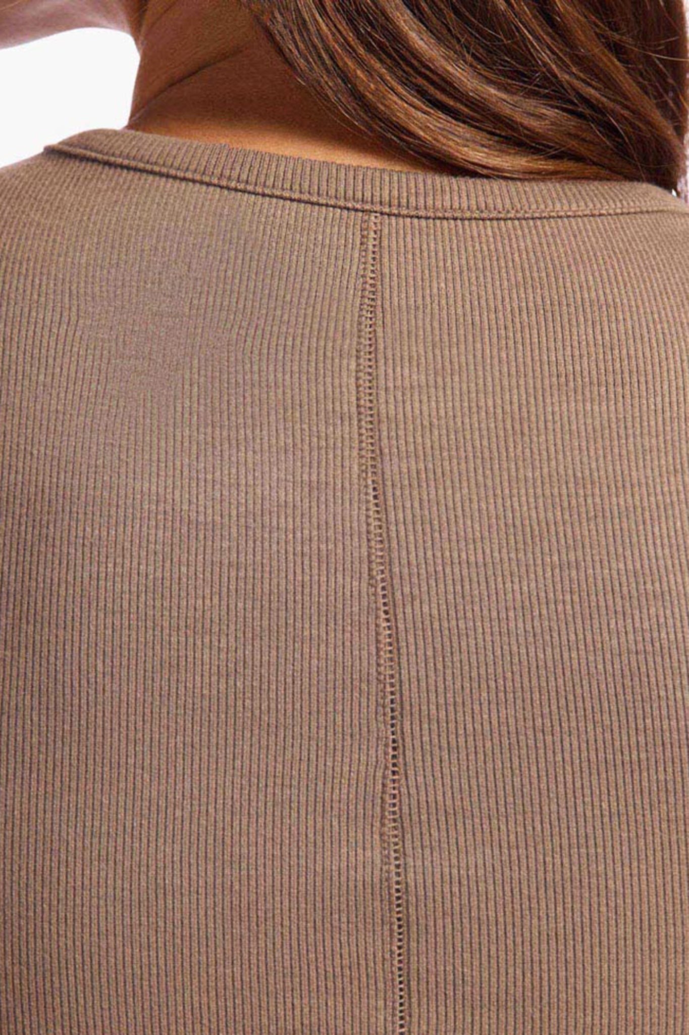 Slinky Rib Tee | Mocha