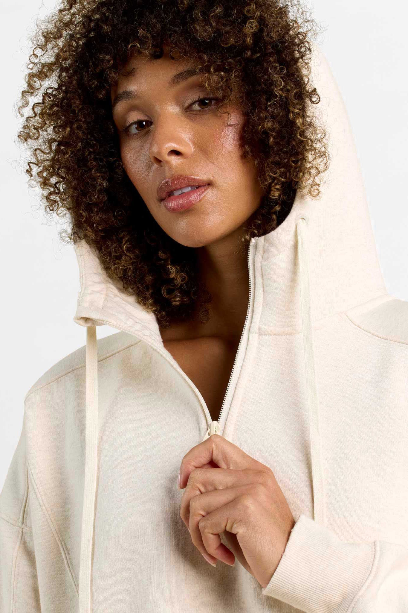 Vintage Fleece Downtime Quarter-Zip | Heather Bone